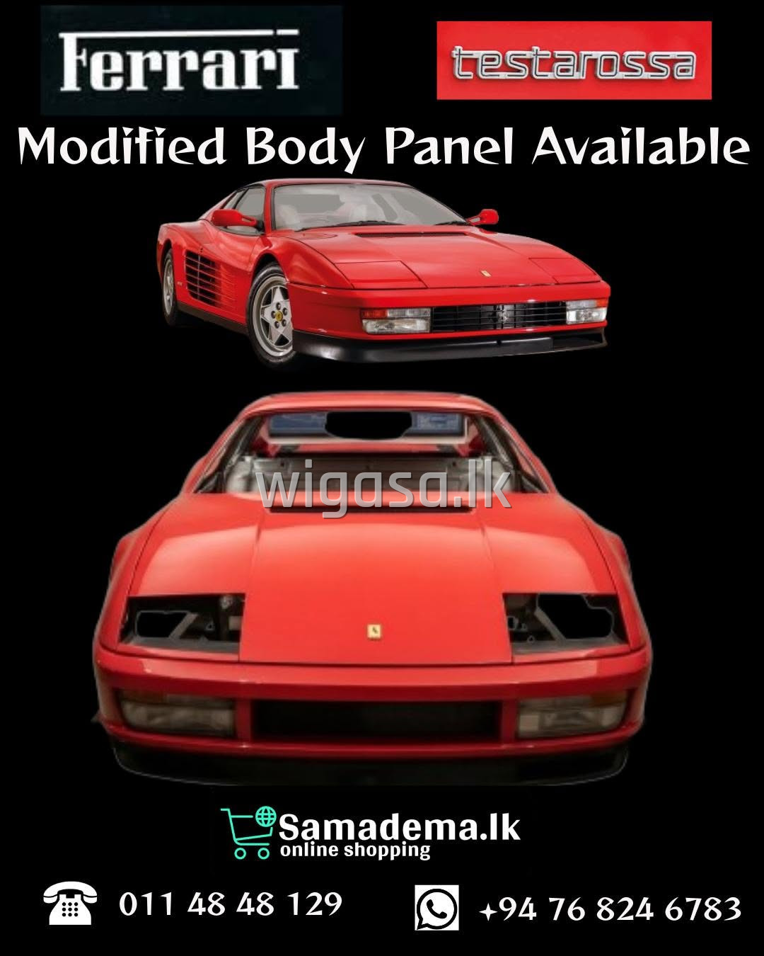 Ferrari Testarossa modified body panel