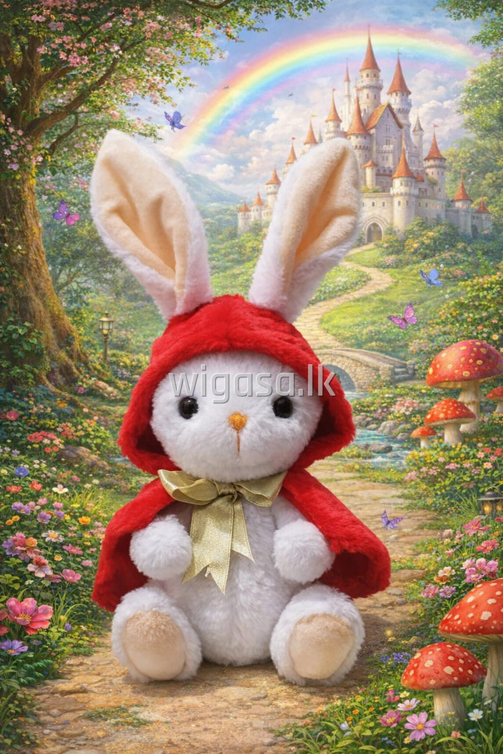Handmade Soft Toy Red Riding Bunny